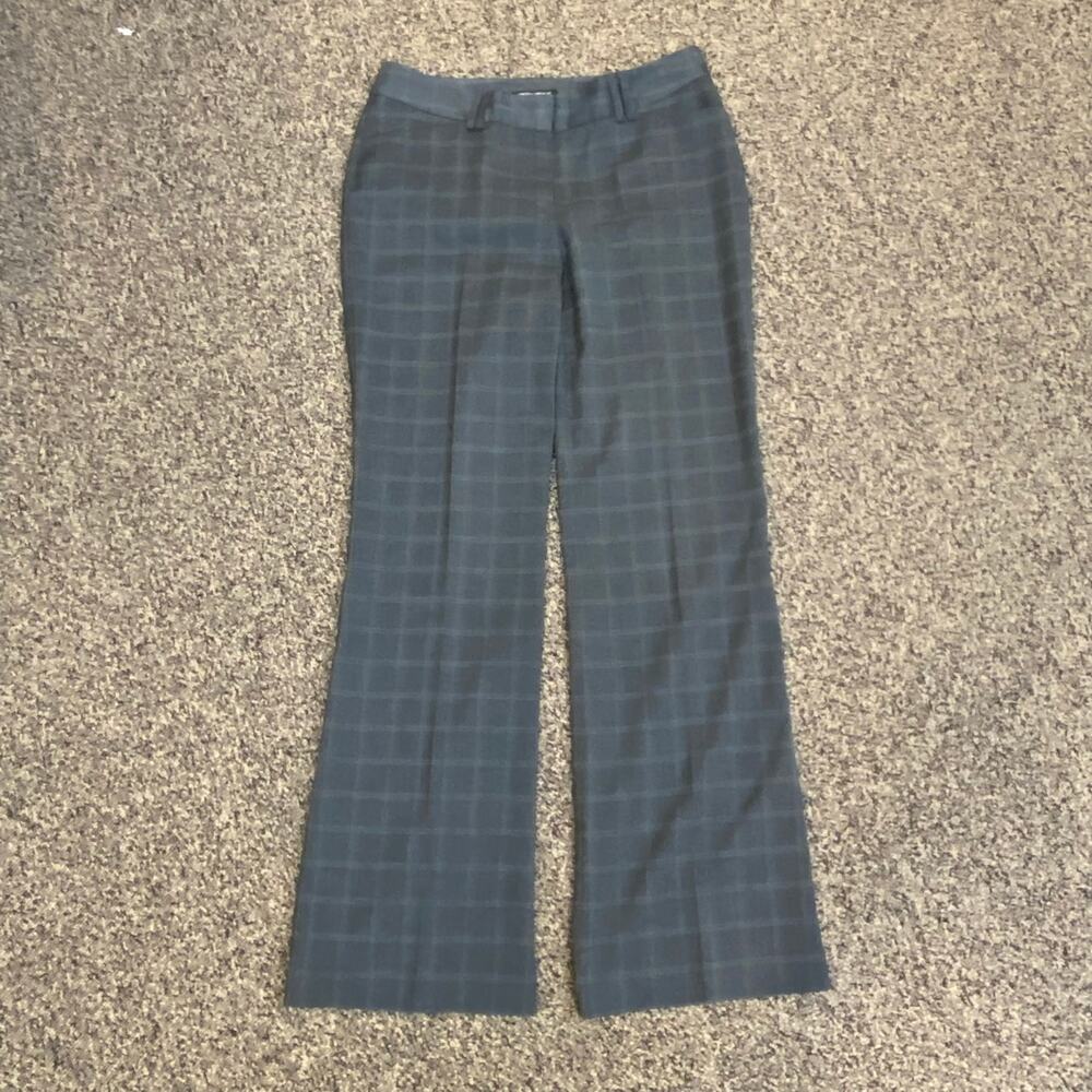Axcess Stretch Urban Fit Plaid Trousers Size 4 Gray Workwear